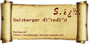 Salzberger Árpád névjegykártya